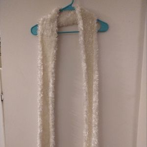 Soft snow white scarf